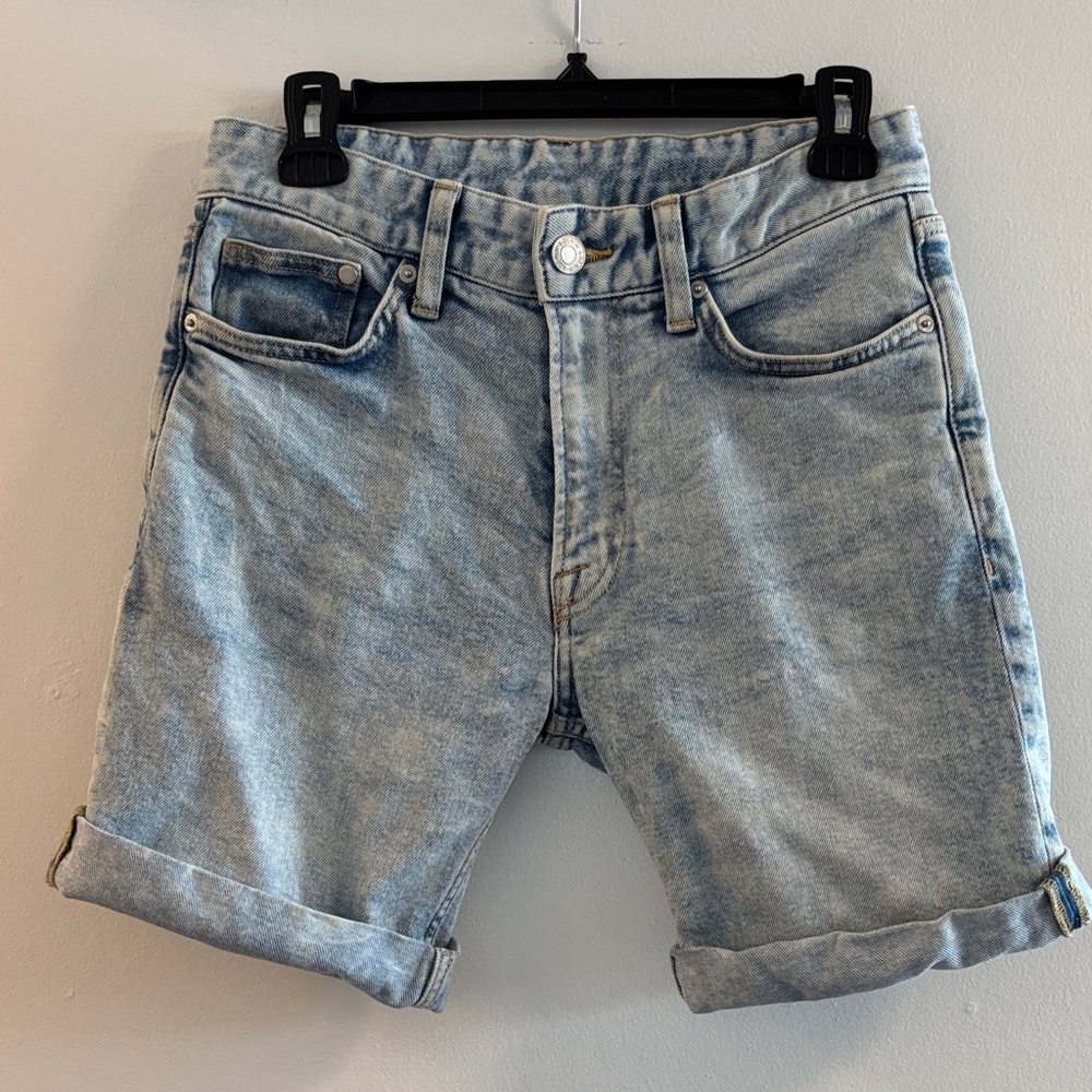 H&M Men's Washed Blue Jean Shorts